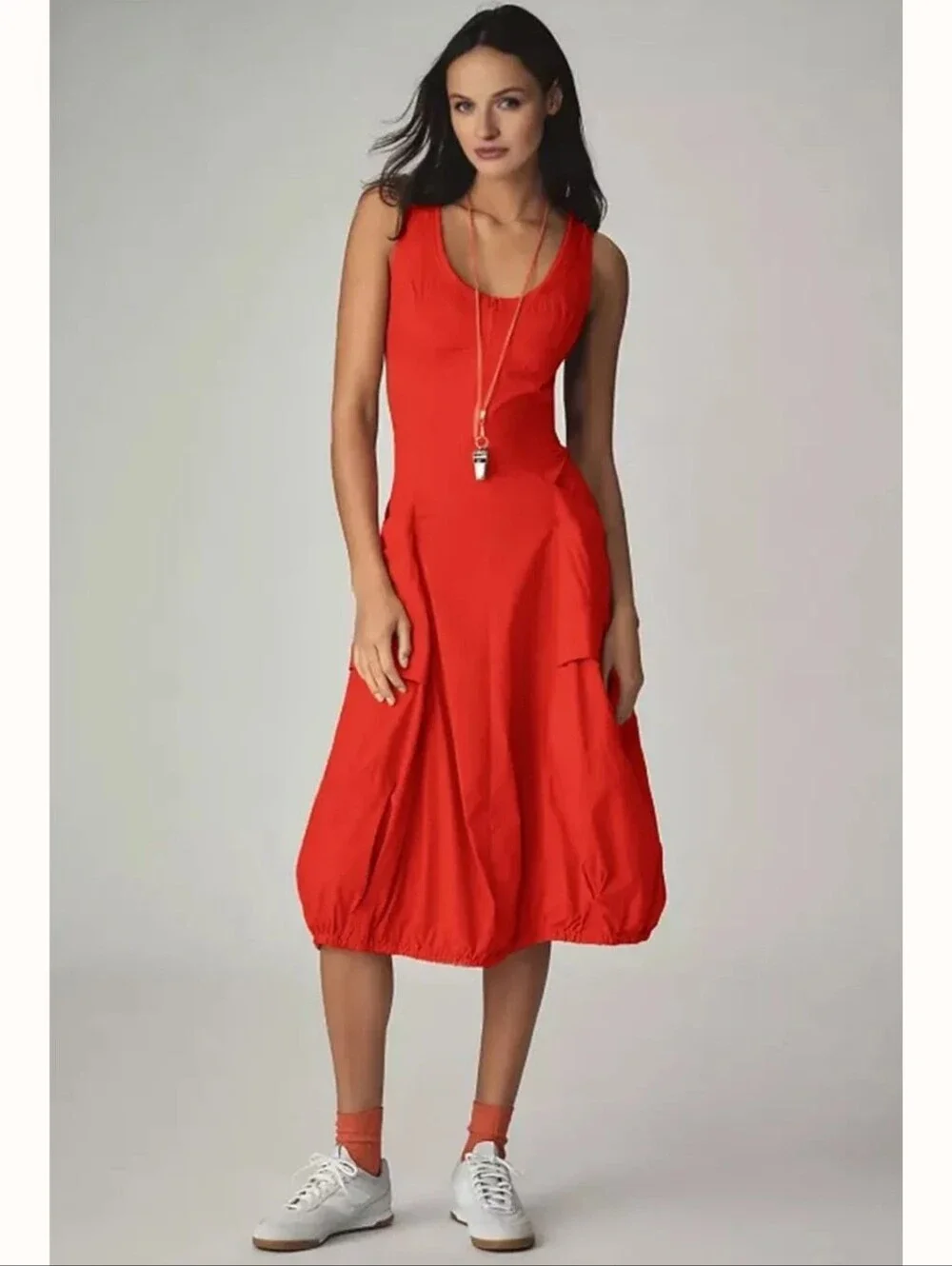 $148 Daily Practice Fastpack Bubble-Hem Midi Dress Size Large - Picture 3 of 11